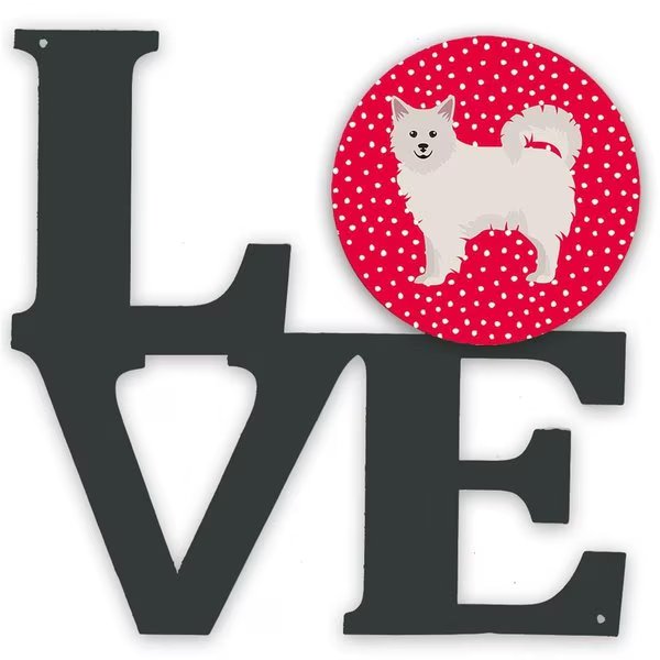 11.5 x 11.75 in. Italian Spitz Love Metal Artwork Wall Decor, Carolines Treasures, Mfr#: CK5847WALV